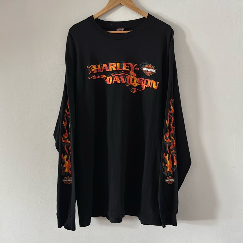 Vintage Harley Davidson Long Sleeve Shirt / 3XL / 2002 / Palm Springs California